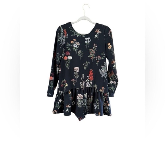 Zara Black Floral Long Sleeve Romper - Picture 4 of 10